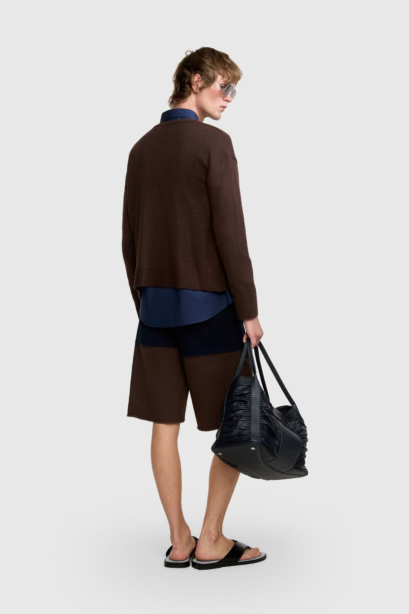 SUETER FIM TRICOT MARROM/VINHO | FIM KNIT SWEATER BROWN/WINE