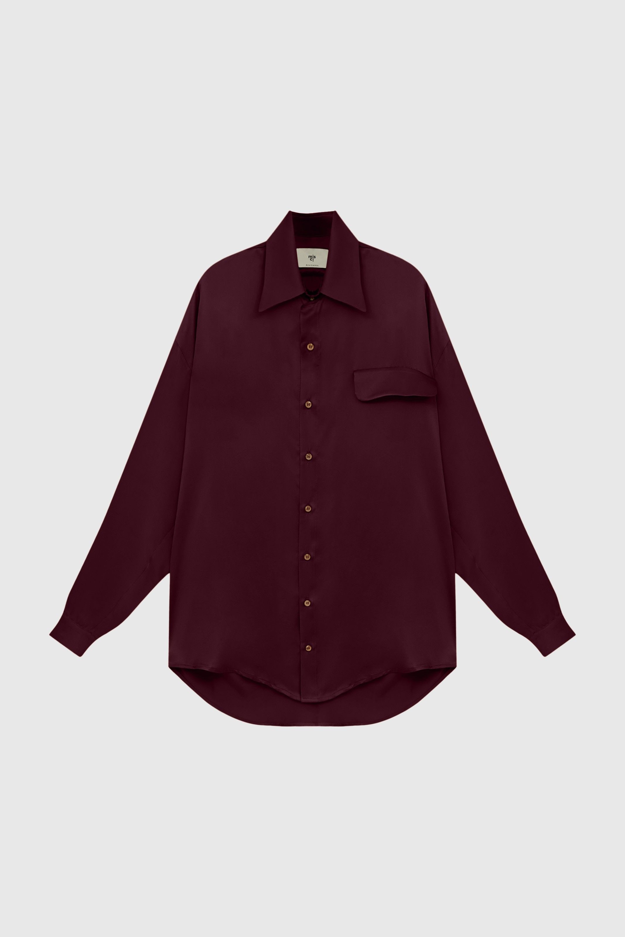CAMISA MANGA LONGA ALICE SEDA VINHO | WINE ALICE LONG SLEEVED SHIRT SILK