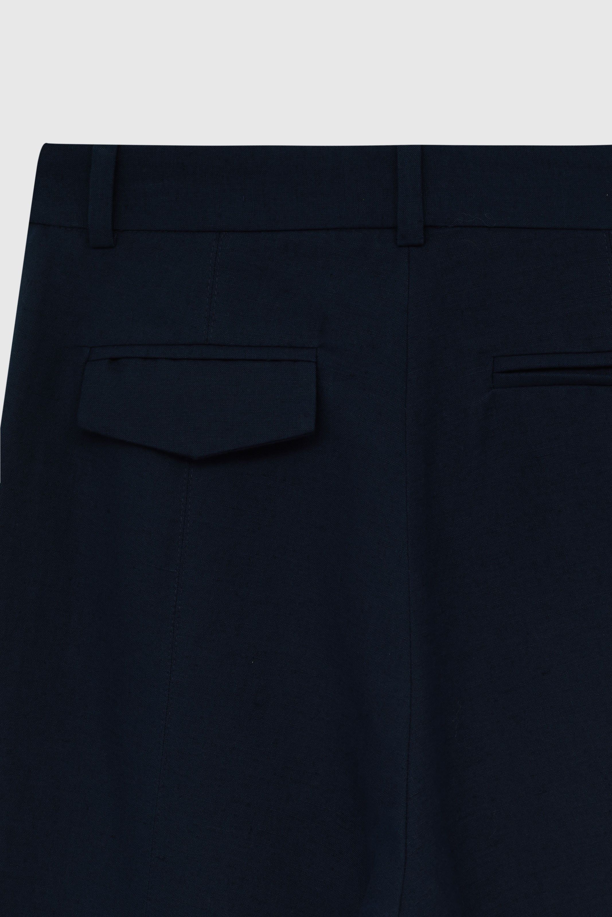 CALÇA JOSÉ LINHO MARINHO OLIMPIA | OLYMPIA NAVY JOSÉ LINEN PANTS