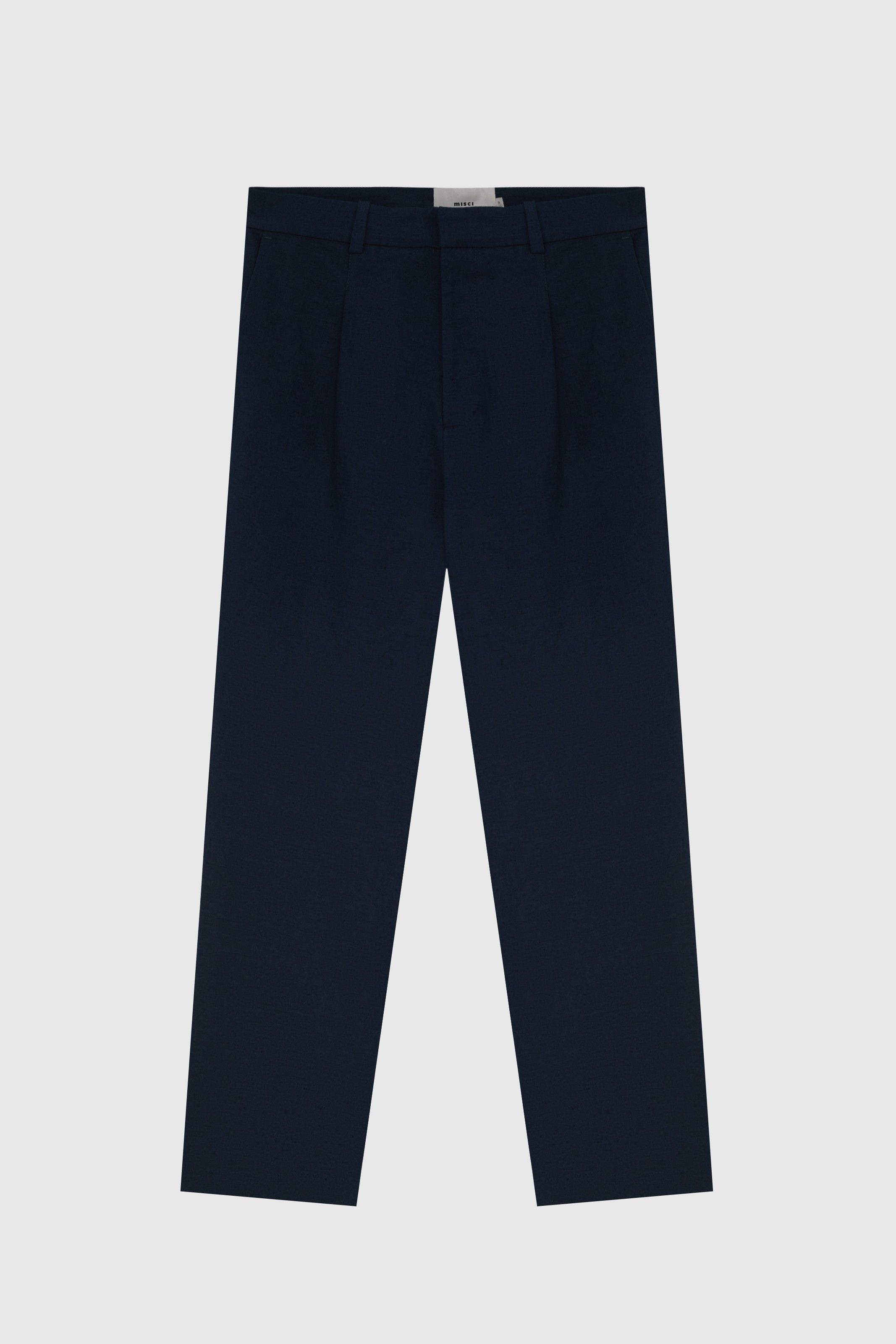 CALÇA JOSÉ LINHO MARINHO OLIMPIA | OLYMPIA NAVY JOSÉ LINEN PANTS