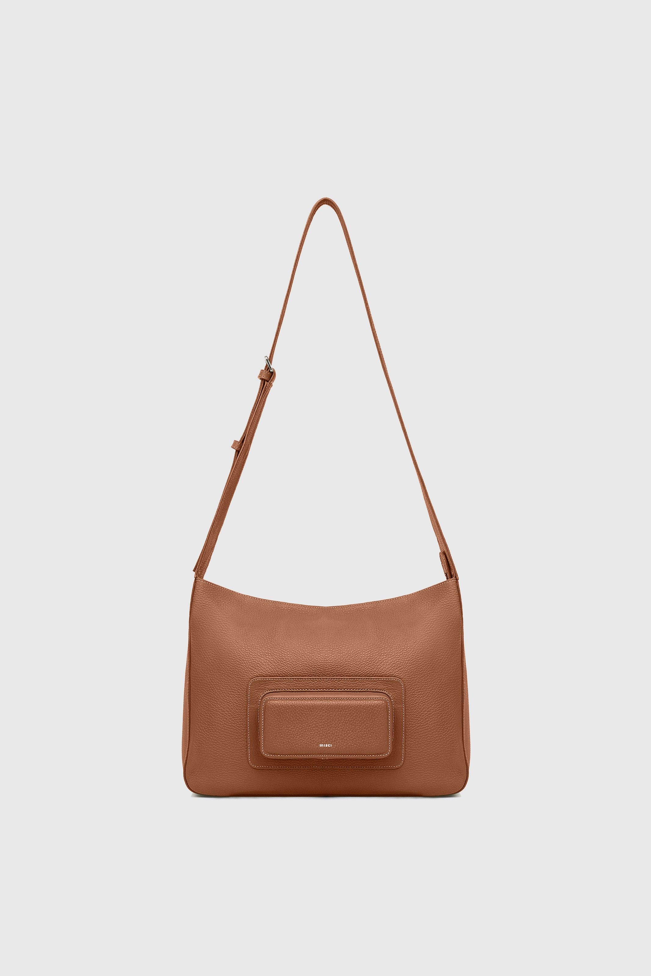 BOLSA MOQUEQUINHA TRANSVERSAL COURO WHISKY | WHISKEY LEATHER CROSSBODY BAG