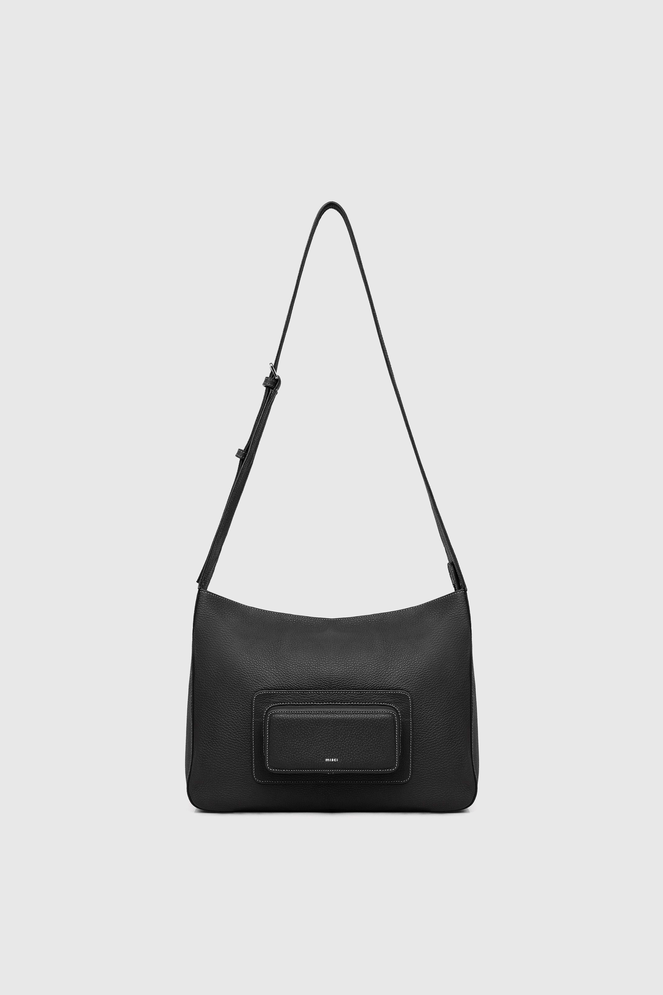BOLSA MOQUEQUINHA TRANSVERSAL COURO PRETA | MOQUEQUINHA CROSSBODY BAG BLACK LEATHER