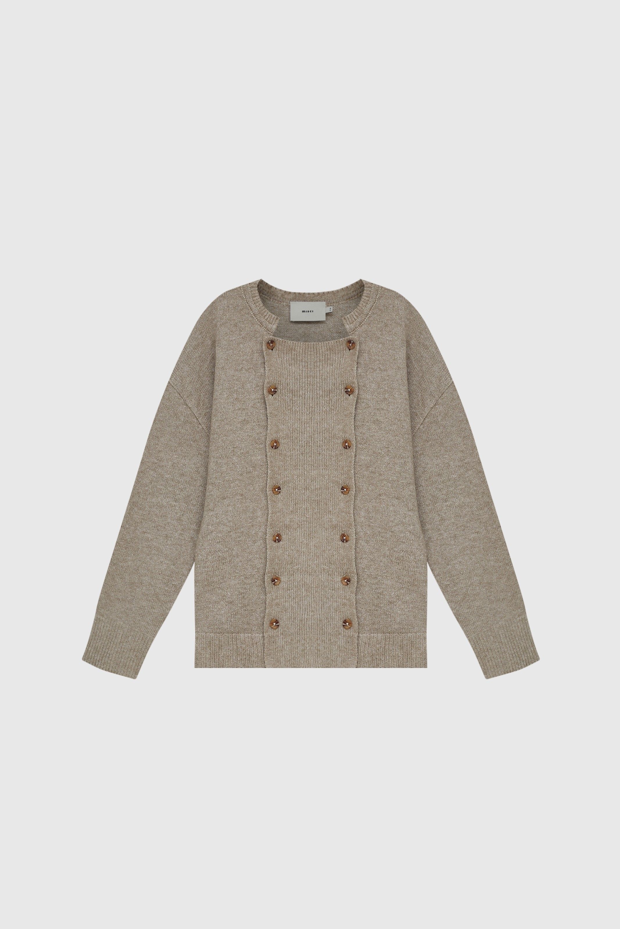 SUETER FIM TRICOT BEGE | FIM KNIT SWEATER BEIGE