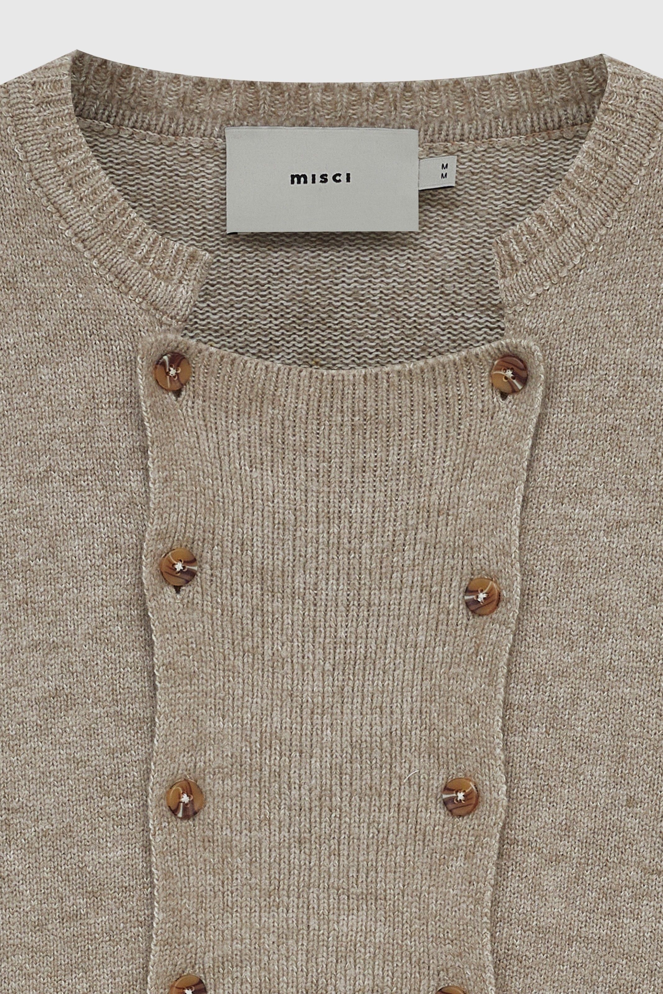 SUETER FIM TRICOT BEGE | FIM KNIT SWEATER BEIGE