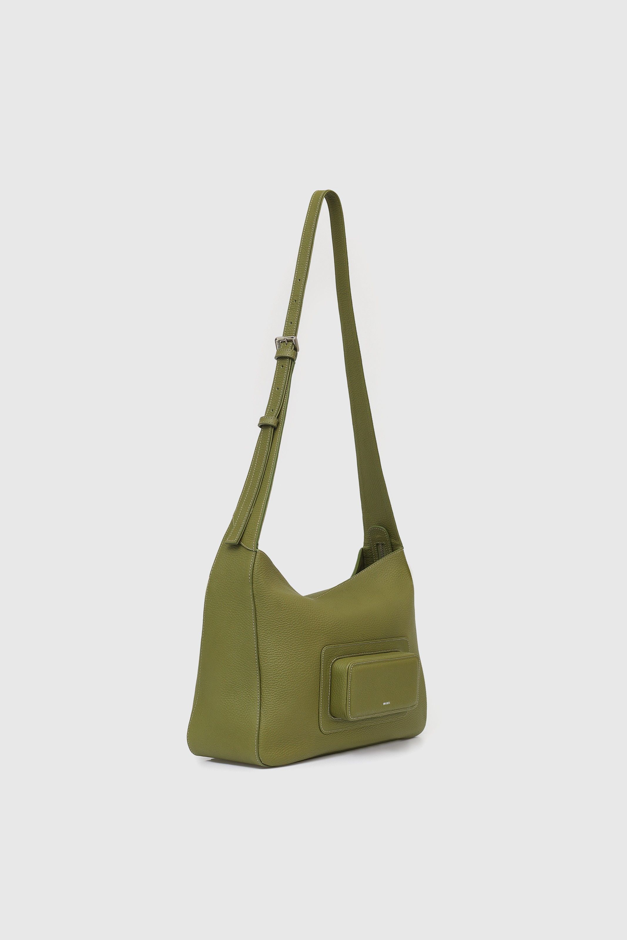 BOLSA MOQUEQUINHA TRANSVERSAL COURO VERDE OLIVA | MOQUEQUINHA CROSSBODY BAG OLIVE GREEN LEATHER