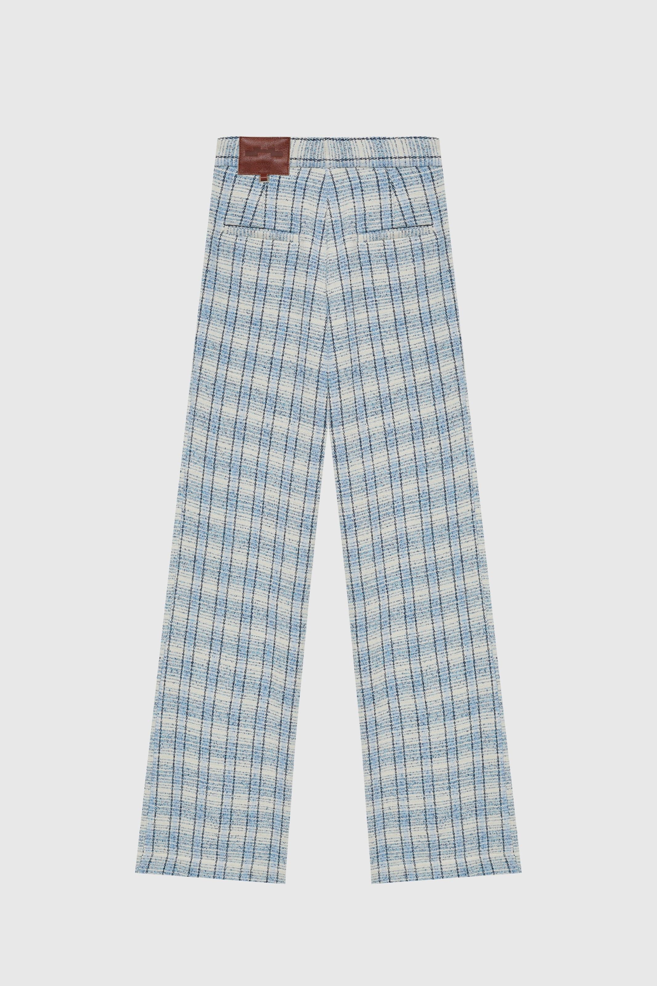 CALÇA HELENA TWEED AZUL | BLUE HELENA TWEED PANTS