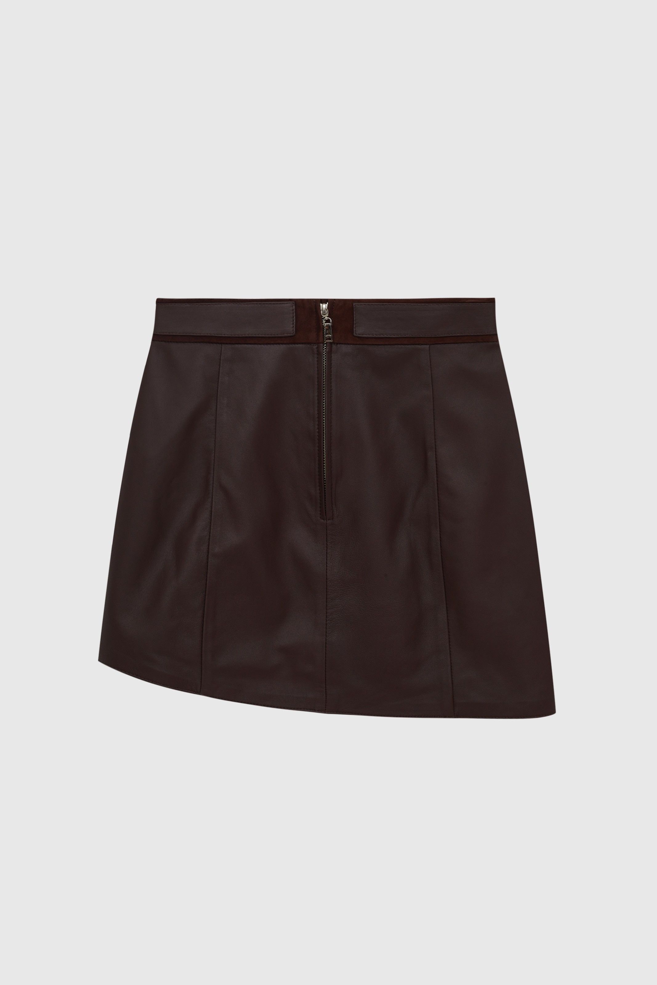 SAIA CLARA COURO MARROM | CLARA BROWN LEATHER SKIRT