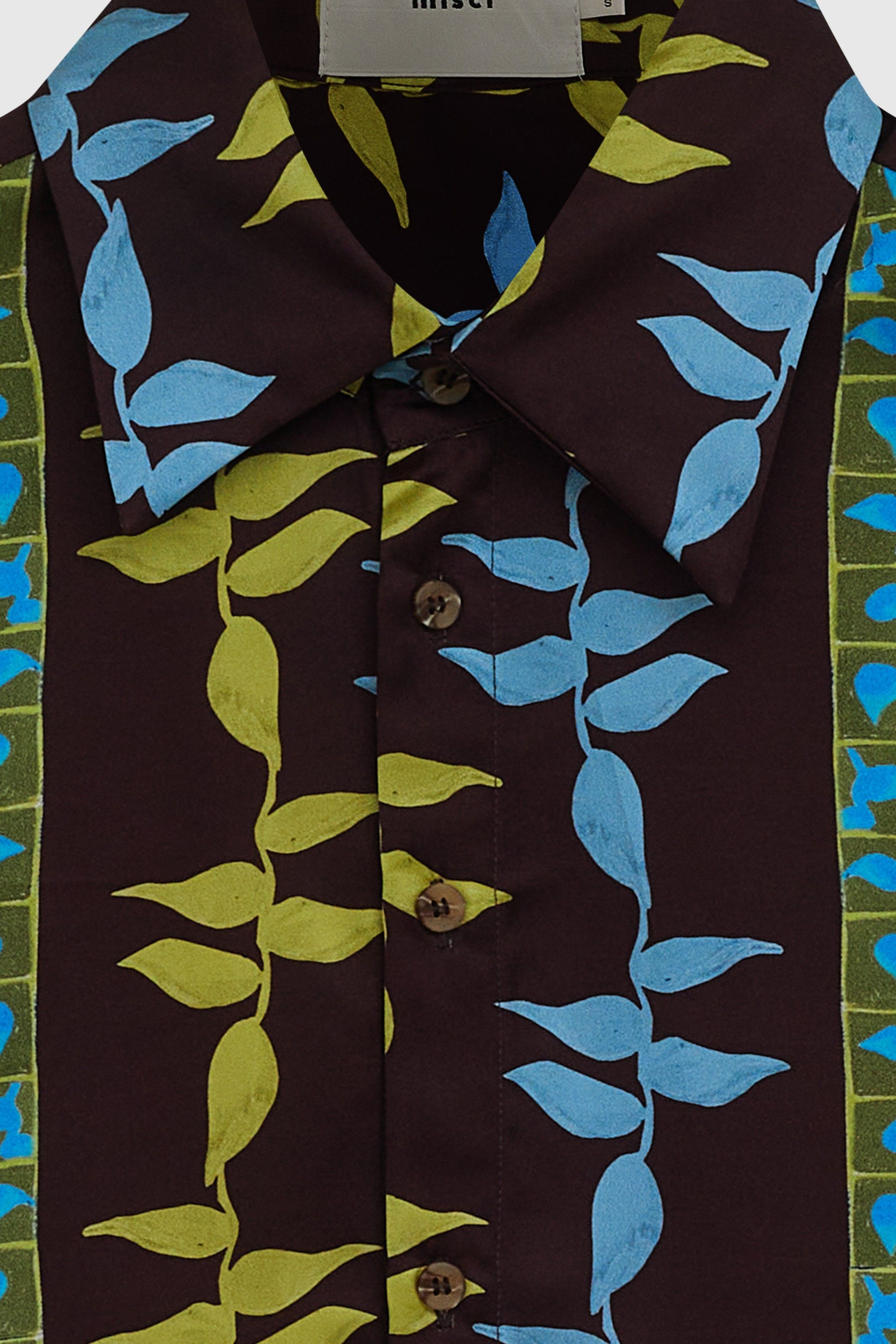 CAMISA MANGA LONGA HELENA SEDA HELICONIA MARROM | HELICONIA BROWN HELENA SILK LONG SLEEVE SHIRT