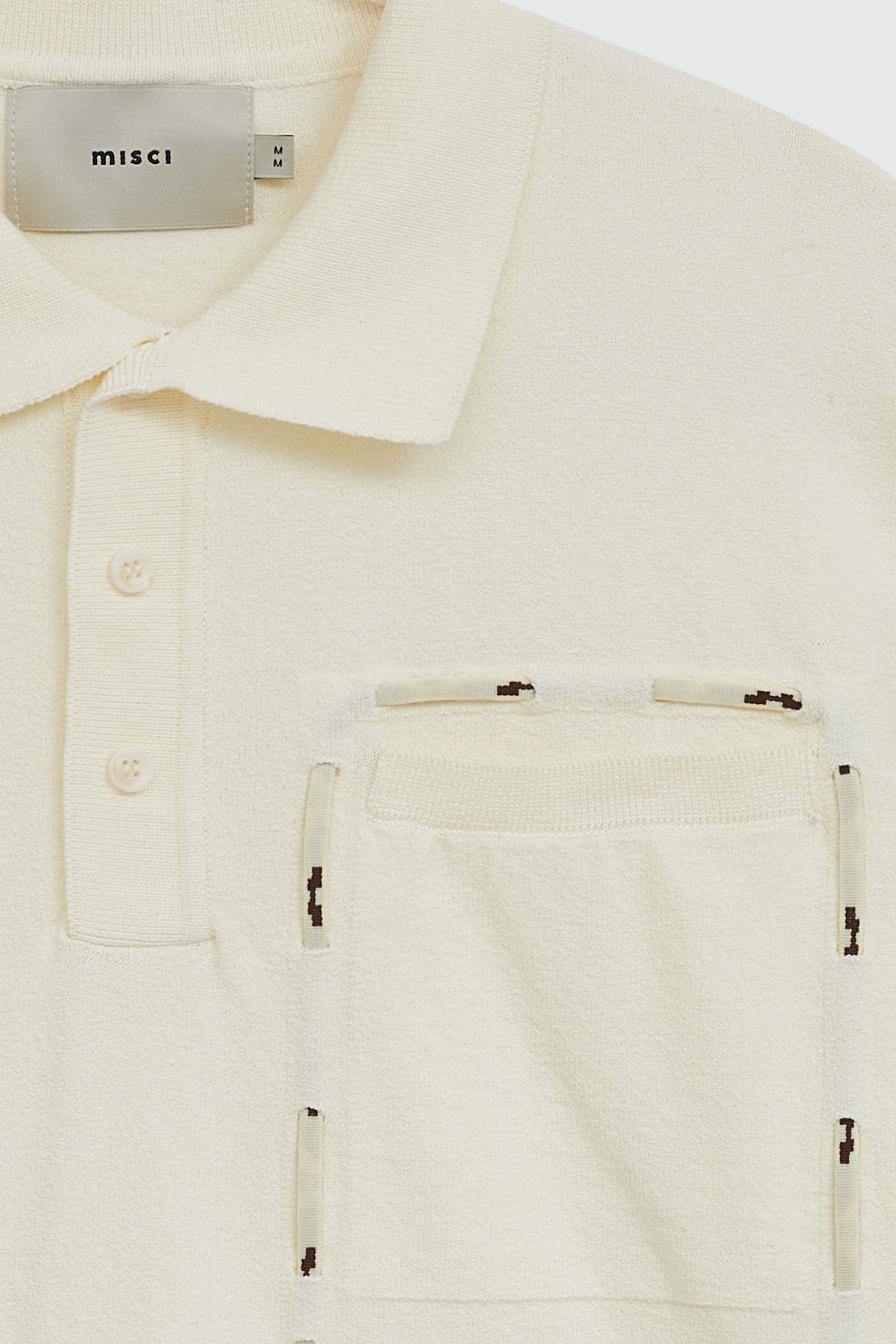 CAMISA POLO CAATINGA TRICOT OFF WHITE | CAATINGA OFF WHITE KNITTED POLO SHIRT