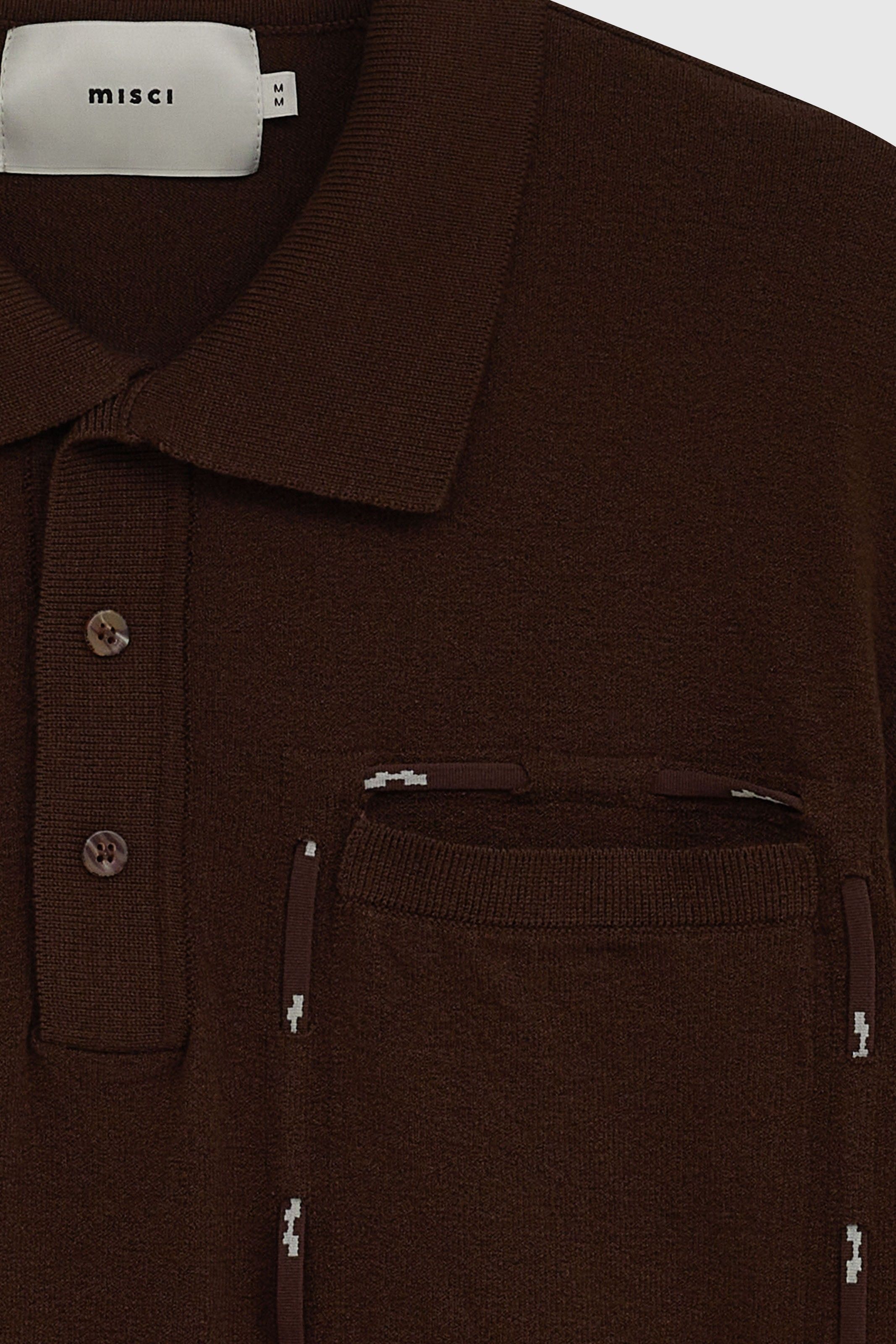 CAMISA POLO CAATINGA TRICOT CAFÉ | CAATINGA COFFEE KNITTED POLO SHIRT