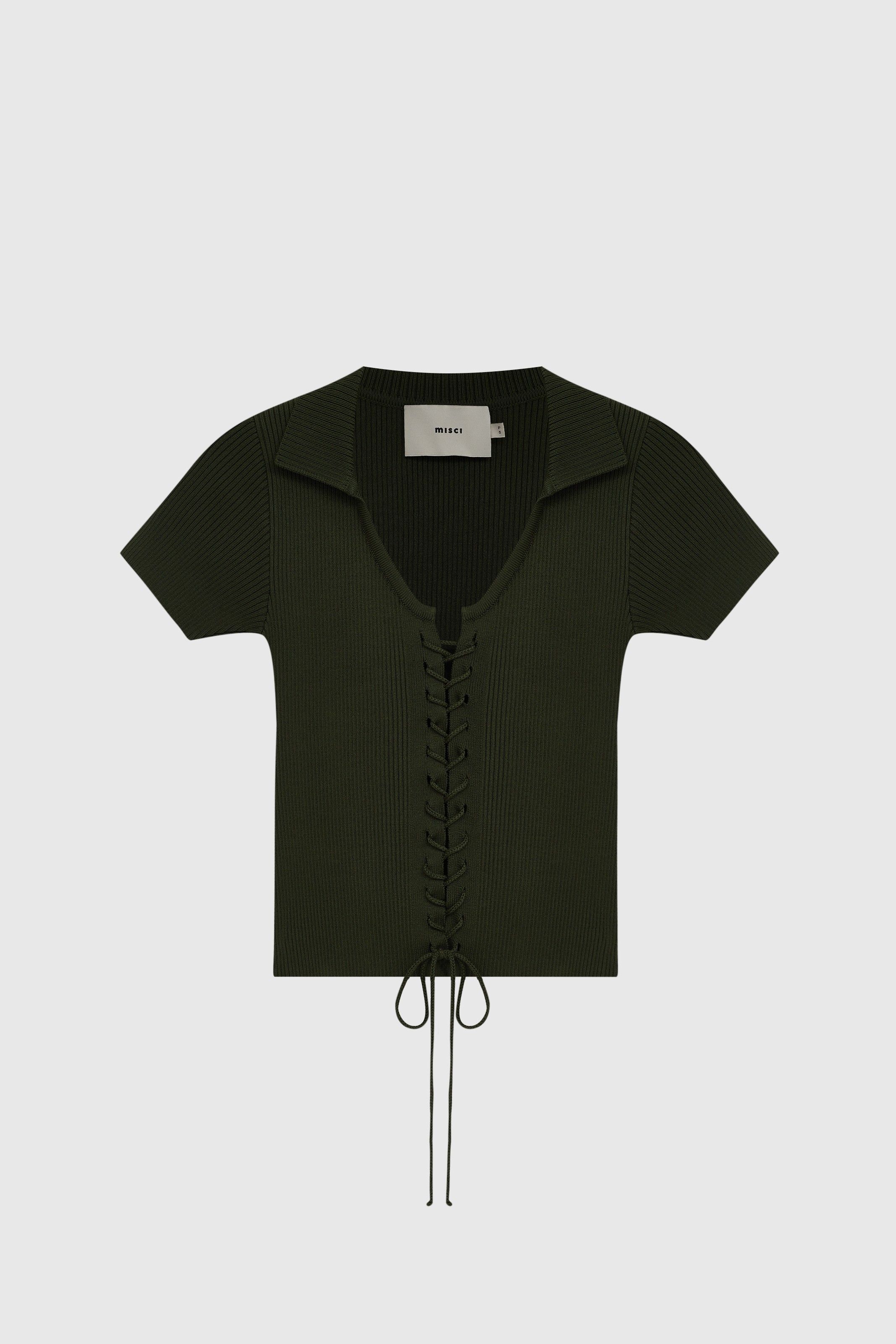 POLO CAROL TRICOT VERDE MILITAR | MILITARY GREEN CAROL TRICOT POLO SHIRT