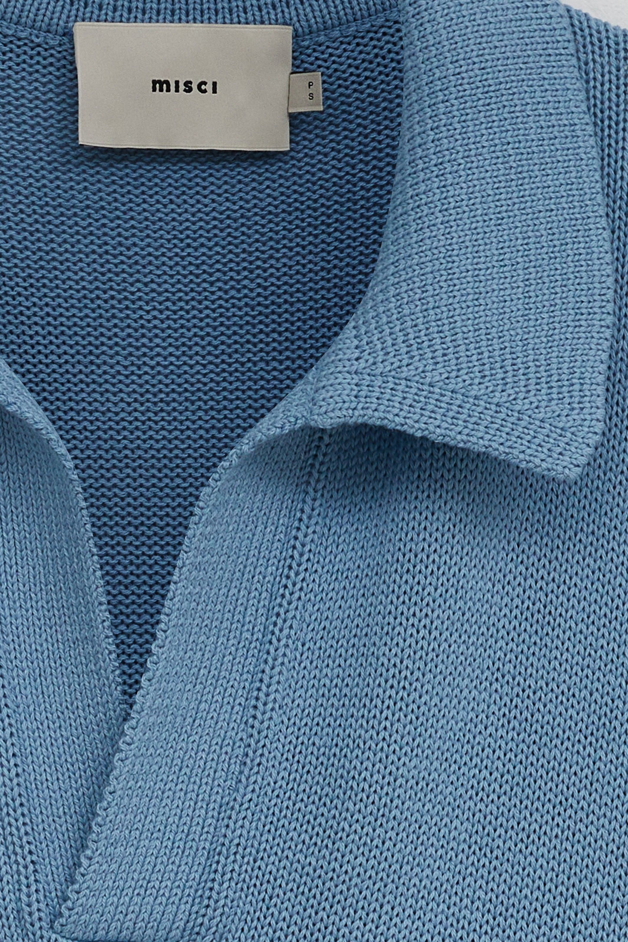 POLO TRICOT PONTO CALADO AZUL CLARO | LIGHT BLUE PONTO CALADO POLO SHIRT