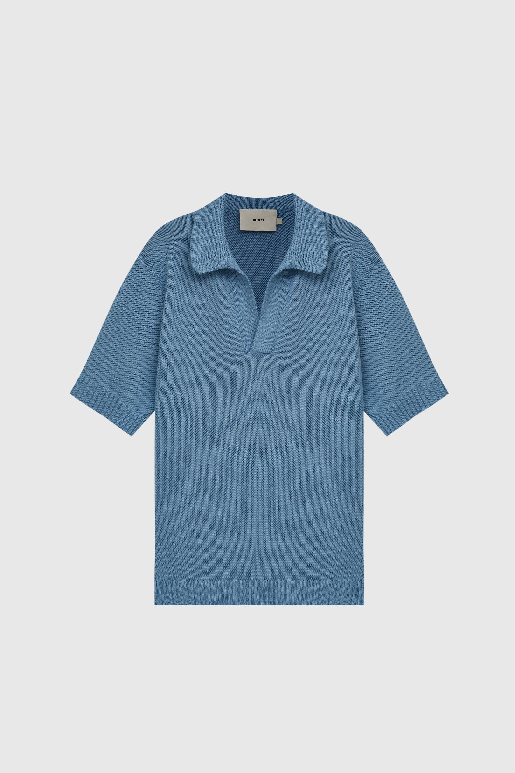 POLO TRICOT PONTO CALADO AZUL CLARO | LIGHT BLUE PONTO CALADO POLO SHIRT