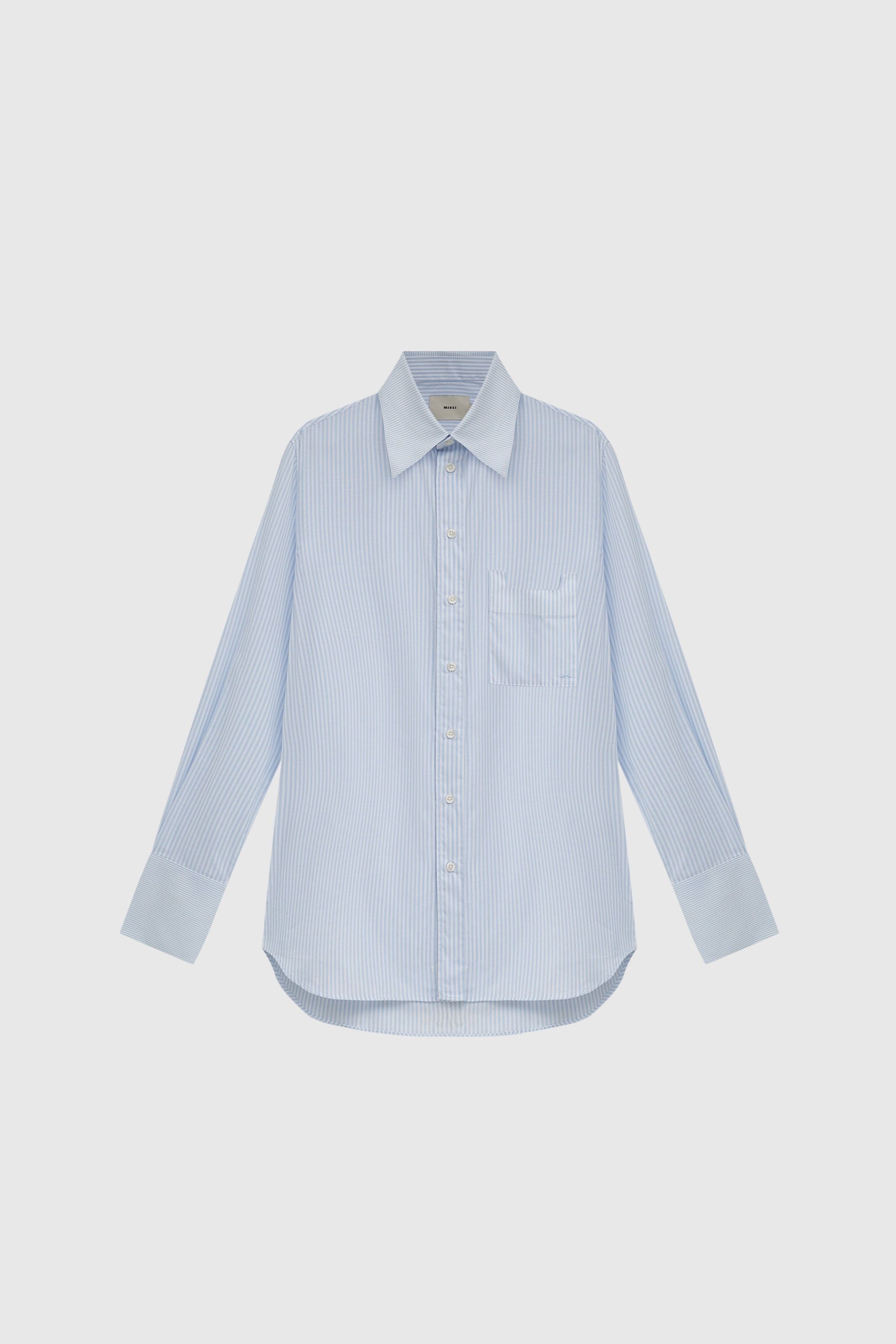 CAMISA MANGA LONGA USHUAIA LISTRADA AZUL CLARO | USHUAIA LIGHT BLUE STRIPED LONG-SLEEVED SHIRT