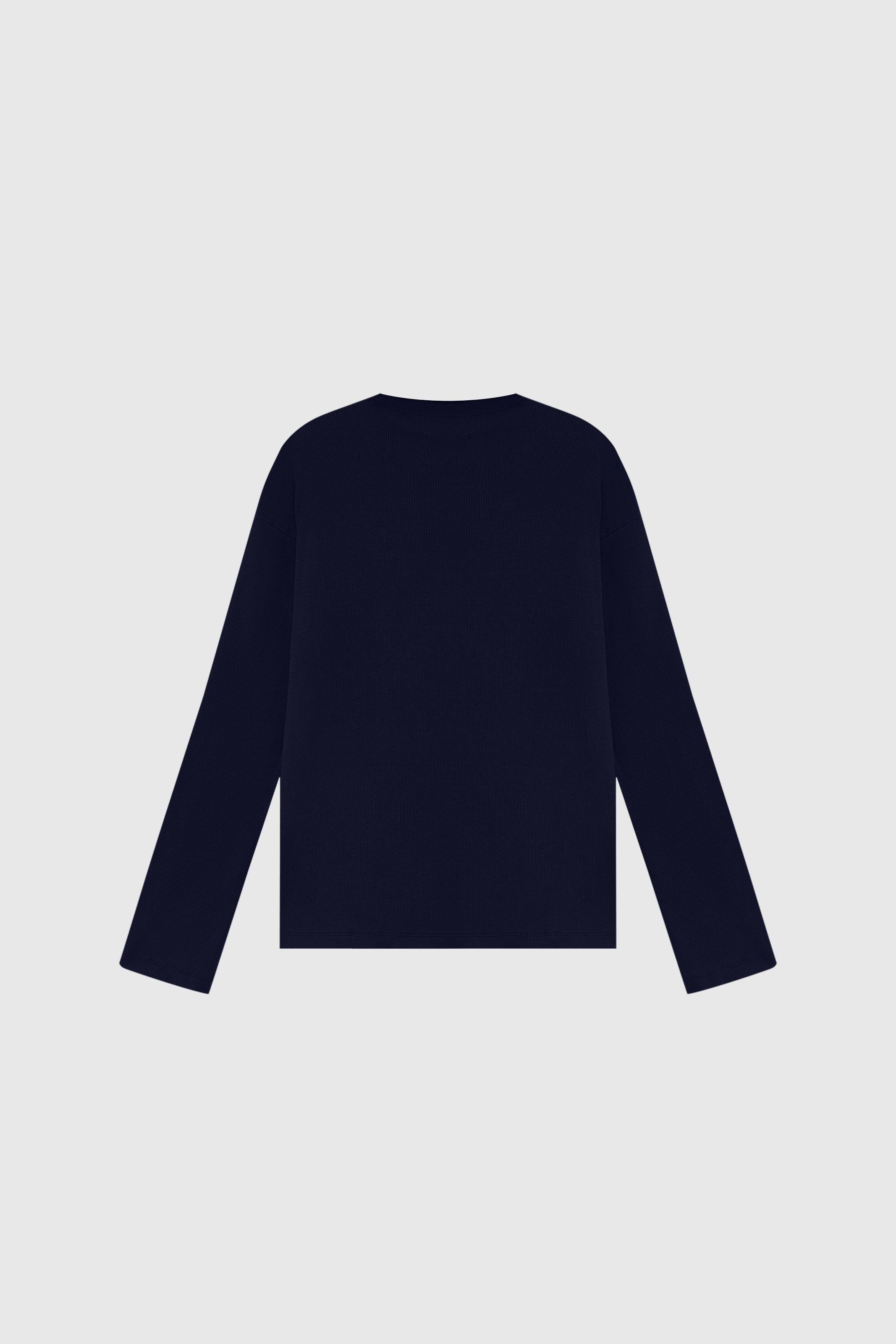 CAMISETA CANA MANGA LONGA AZUL MARINHO | NAVY BLUE LONG SLEEVE T-SHIRT