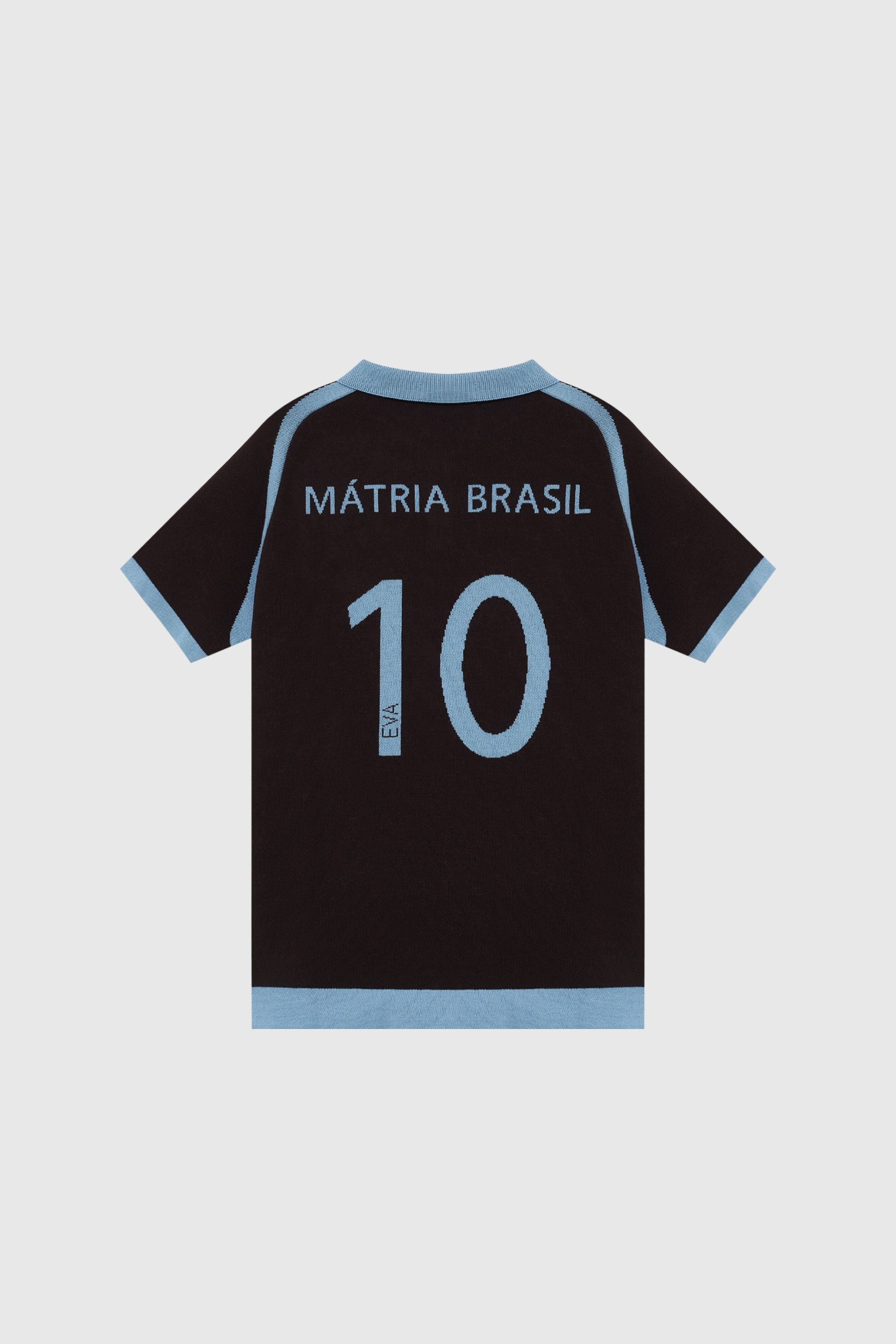 POLO TORCIDA MARROM AZUL CLARO |  LIGHT BLUE BROWN POLO FAN