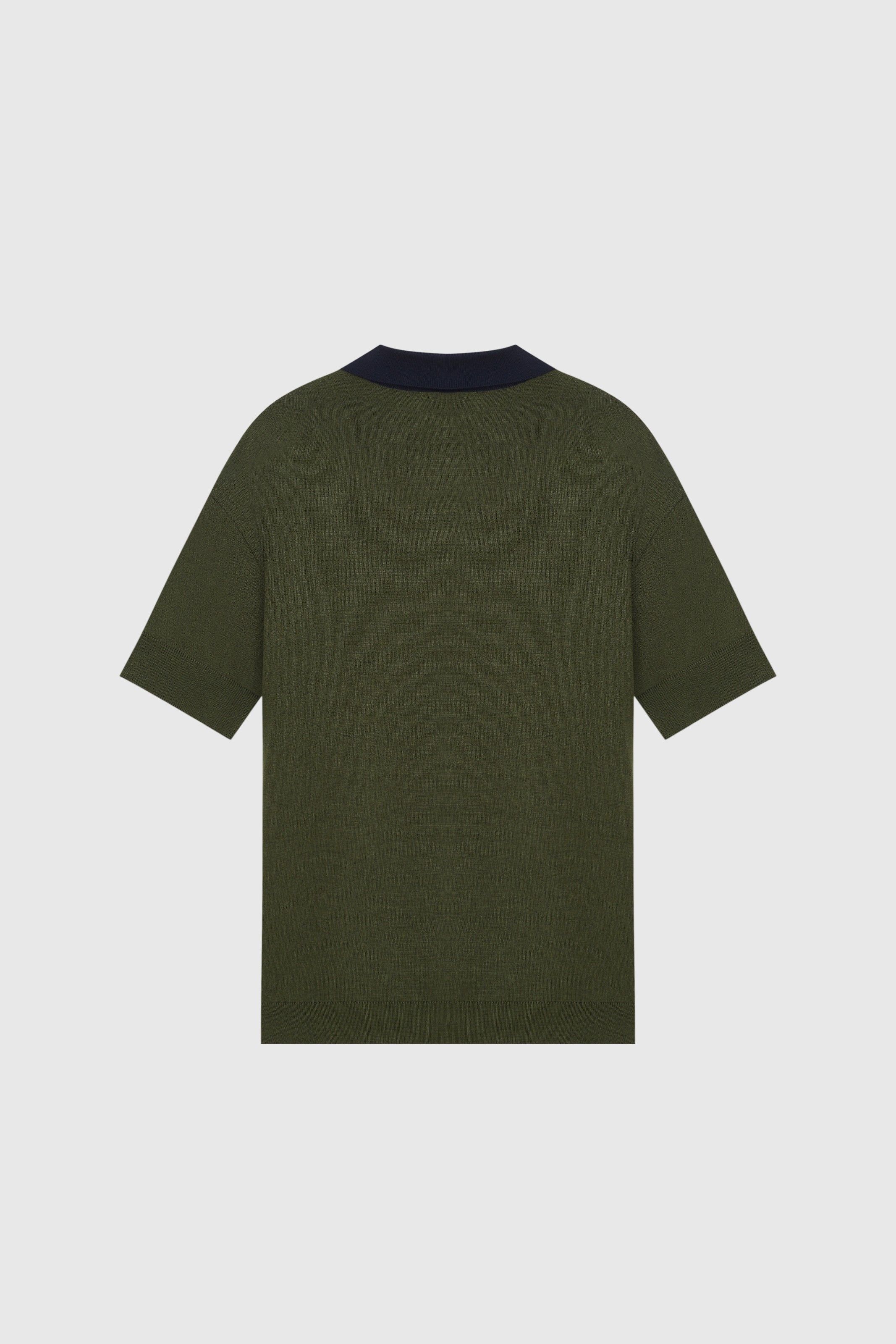 POLO TRICOT VITÓRIA VERDE MARINHO | NAVY GREEN VITÓRIA POLO SHIRT