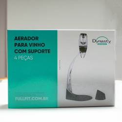 Aerador FullFit para vinho com suporte 4 peças