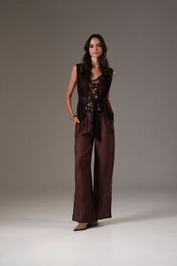 CALÇA CREPE MODAL FORRO PALAZZO