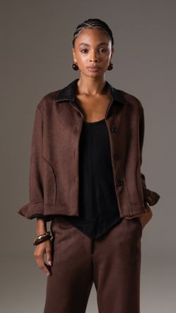 JAQUETA SCUBA SUEDE BOTÃO