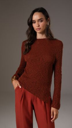 BLUSA TRICOT FLAMME ASSIMÉTRICA MANGA L.
