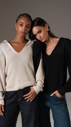 BLUSA TRICOT FAVO GOLA RENDA OMBRO MANGA L.