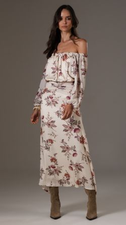 VESTIDO VISCOSE TRAÇO BOTÂNICO CIGANA LONGO