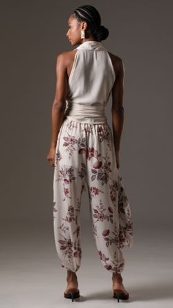 CALÇA CREPE TRAÇO BOTÂNICO ALADIM