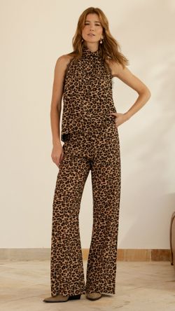BLUSA VISCOSE ONÇA RENDA CAVA S/ MANGA