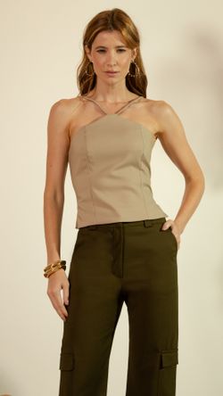 BLUSA PLANE COTTON CORSELET ALÇA