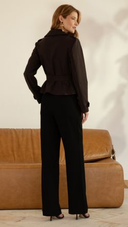 CALÇA PONTO ROMA CEDRO FERNANDA WIDE LEG