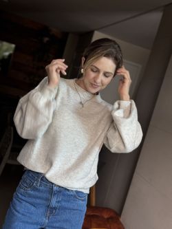 BLUSA TRICOT MOUSSE PIQUET MANGA L.