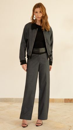 CALÇA DENIN ZURIQUE TOQUE SCUBA WIDE LEG