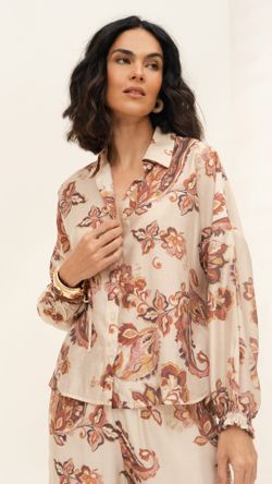 CAMISA VISCOSE PAISLEY ÁGATA CORDÃO