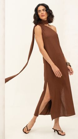 VESTIDO VISCOLINHO NOBRE CACHECOL LONGUETE S/ MANGA