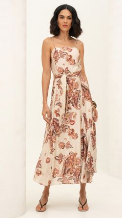 VESTIDO VISCOSE PAISLEY NESGA  ALÇA