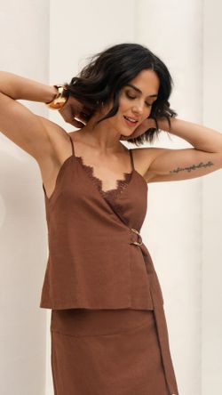 BLUSA VISCOLINHO NOBRE FIVELA RENDA  ALÇA