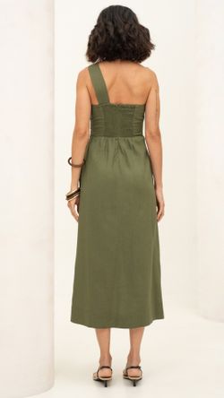 VESTIDO VISCOLINHO NOBRE TRANSPASSADO MIDI S/ MANGA