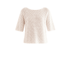 BLUSA TRICOT CROCHÊ RENDA MANGA C.