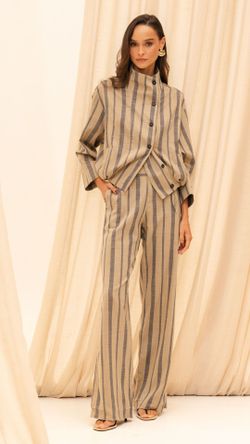CALÇA TRICOLINE BROMÉLIA ZIPER WIDE LEG