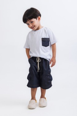 Bermuda Infantil Menino Jeans