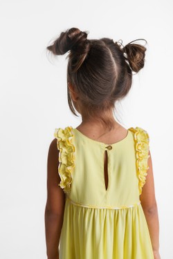 Vestido Infantil Amarelo Abelhinha