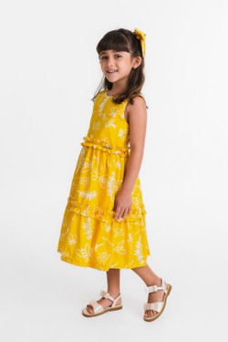 Vestido Infantil Estampa Pólen