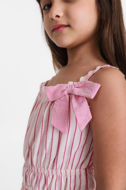 Bata Infantil Menina Estampa Risca De Giz Rosa