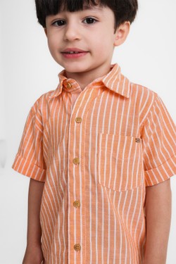 Camisa Infantil Menino Listrada Laranjinha