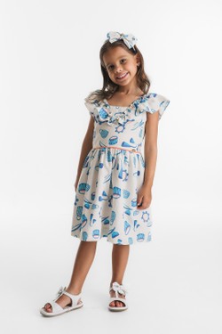 Vestido Infantil Estampa Ginga