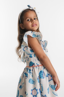 Vestido Infantil Estampa Ginga