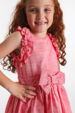 Vestido Infantil Mescla Rosa