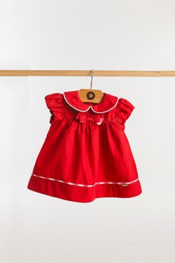 Vestido Infantil Vermelho Bebê