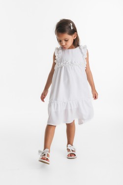 Vestido Infantil Branco Frufru